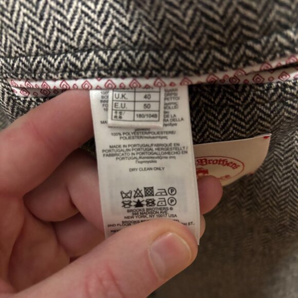 Brooks Brothers Herringbone Tweed Blazer Size 40 - Picture 3 of 4